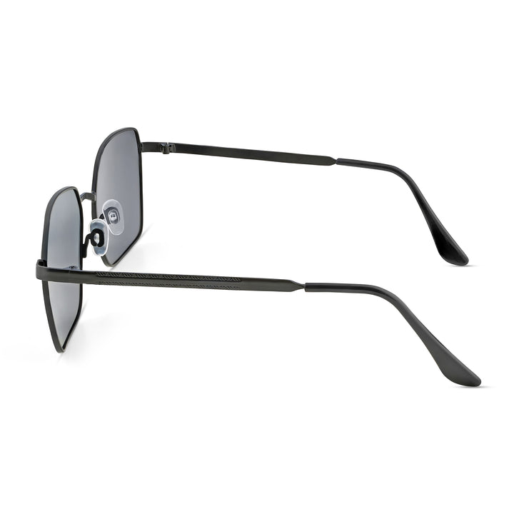 Enigma Square Black and Grey Lens and Black Rimmed Sunglasses