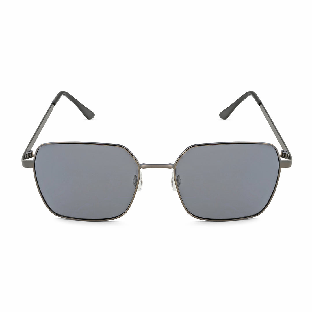 Enigma Square Black and Grey Lens and Ash Grey Rimmed Sunglasses