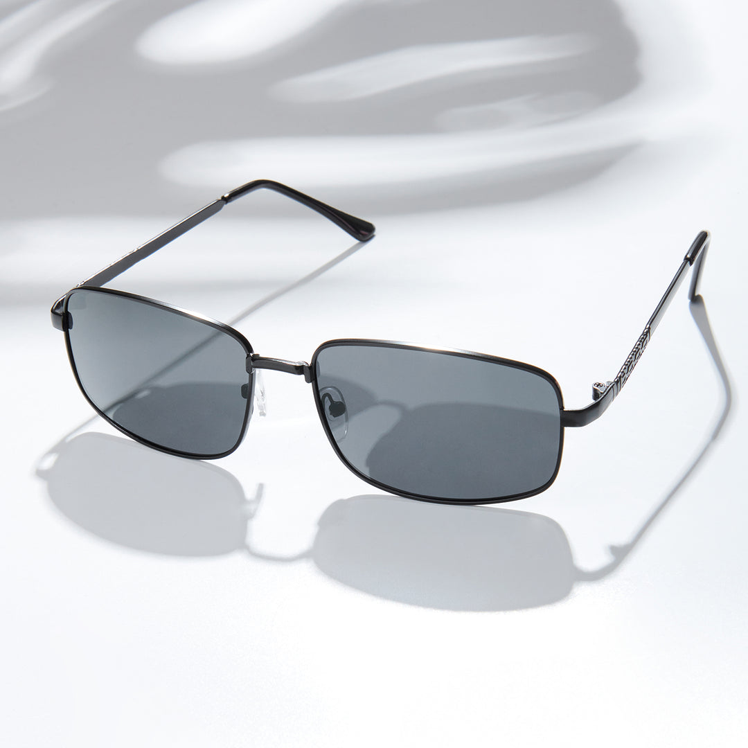Venus Rectangular Black Grey Lens and Black Frame