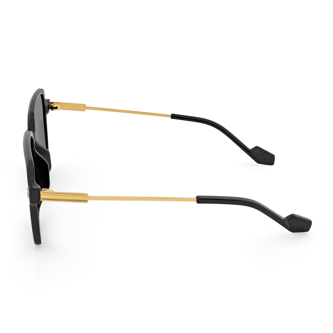 Westora Square Sunglasses With Black Frames And Black Lenses