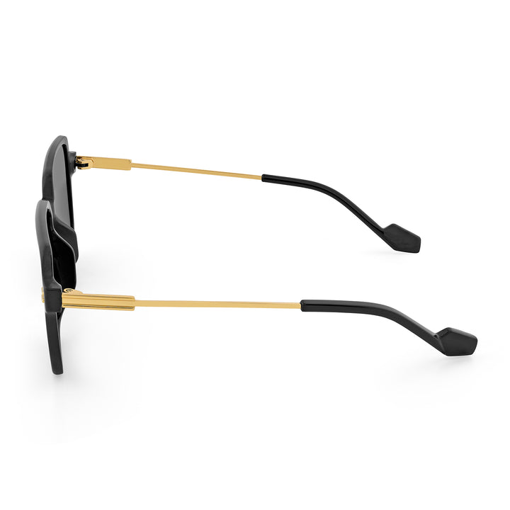 Westora Square Sunglasses With Black Frames And Black Lenses