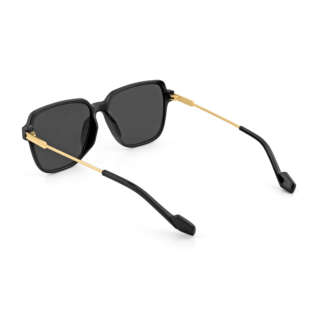 Westora Square Sunglasses With Black Frames And Black Lenses