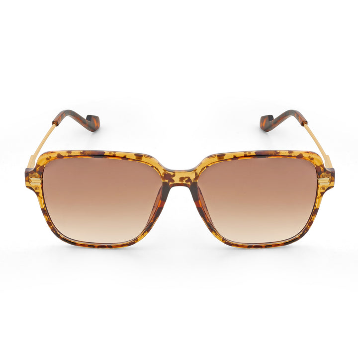 Westora Square Sunglasses With Leopard Frames And Brown Ombre Lenses