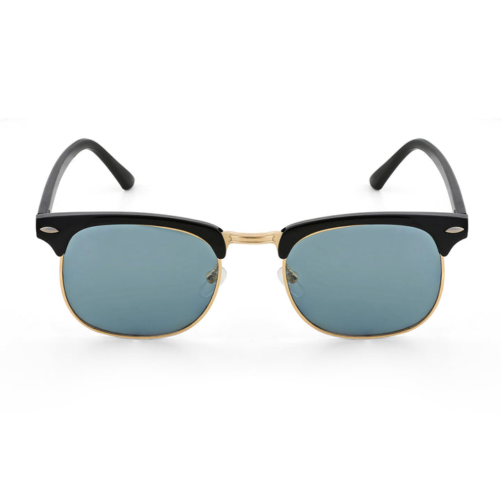Rayz Semi Rimless Sunglasses With Gold Frame And Black Gray Film
