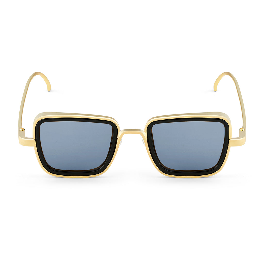 Rustic Black Lense Sunglasses With Gold Frames