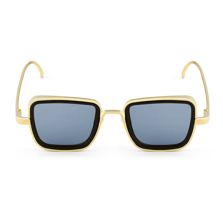 Rustic Black Lense Sunglasses With Gold Frames