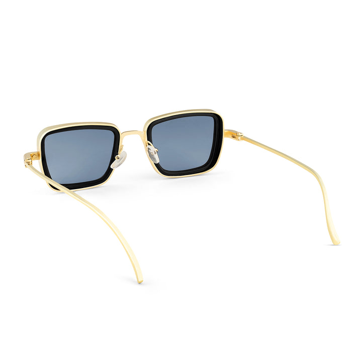 Rustic Black Lense Sunglasses With Gold Frames