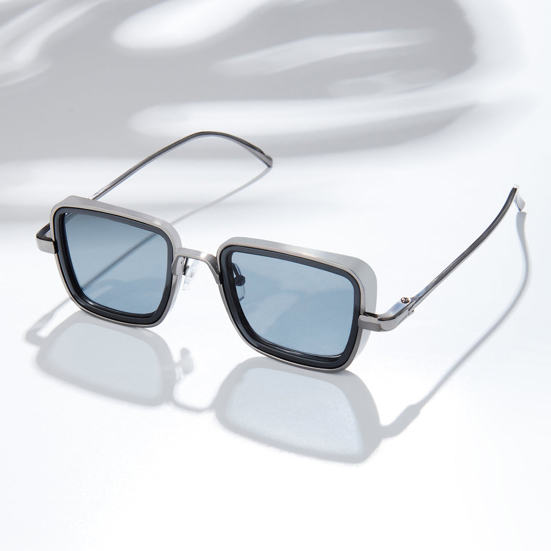 Rustic Black Lense Sunglasses With Black Frames
