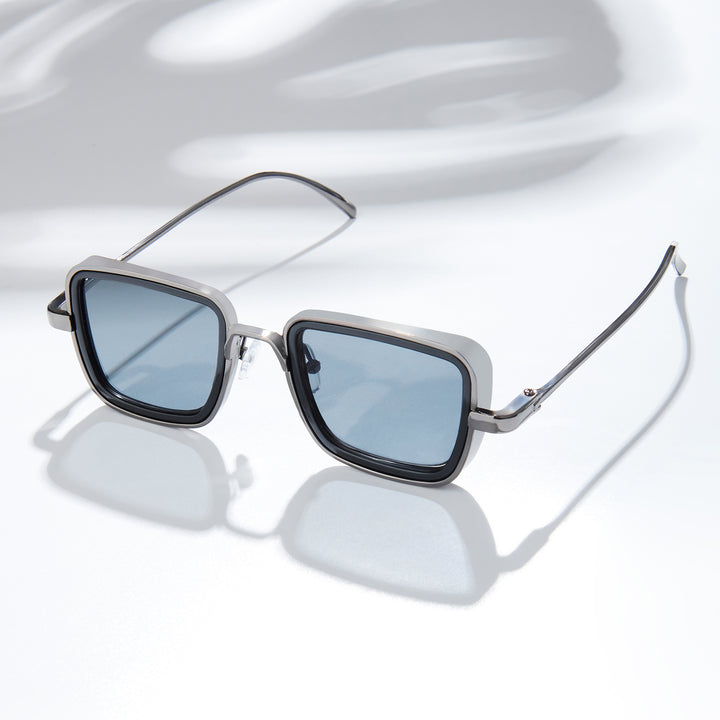 Rustic Black Lense Sunglasses With Black Frames