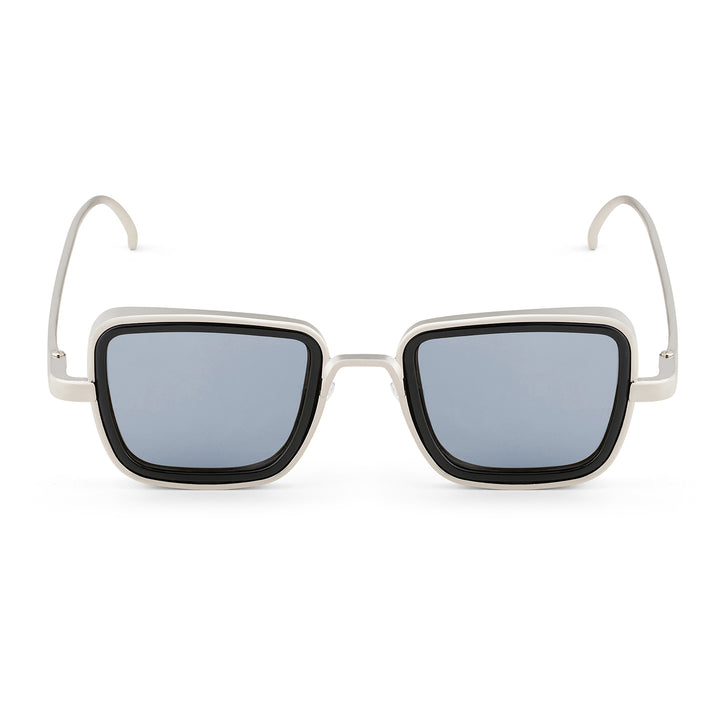 Rustic Black Lense Sunglasses With Silver Frames