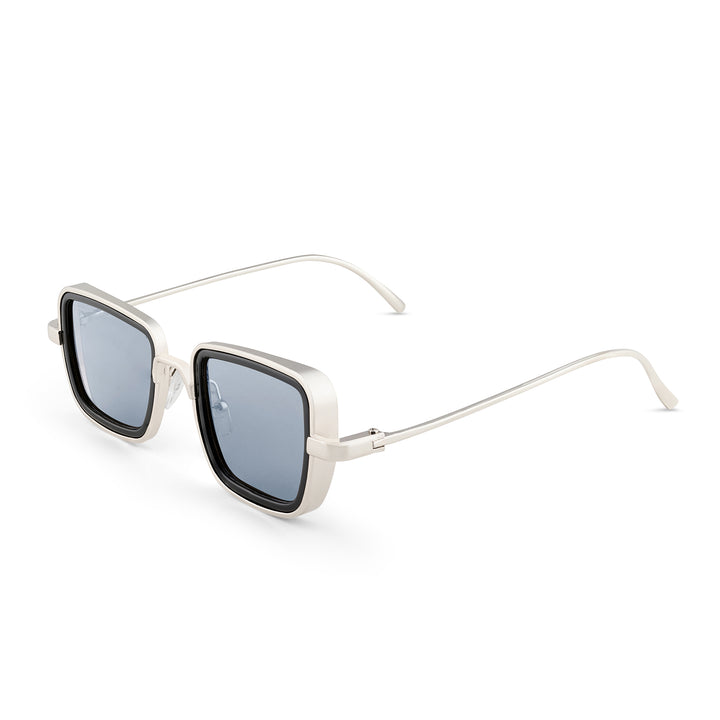 Rustic Black Lense Sunglasses With Silver Frames