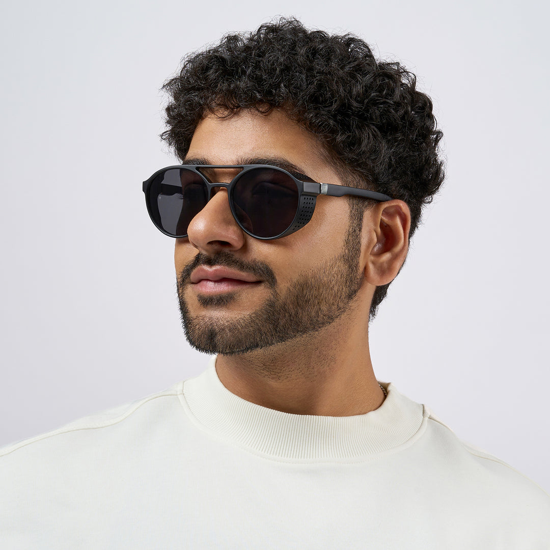 Steampunk Dark Grey Sunglasses
