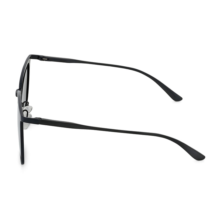 Sal Rectangle Black Frame Grey Sunglasses