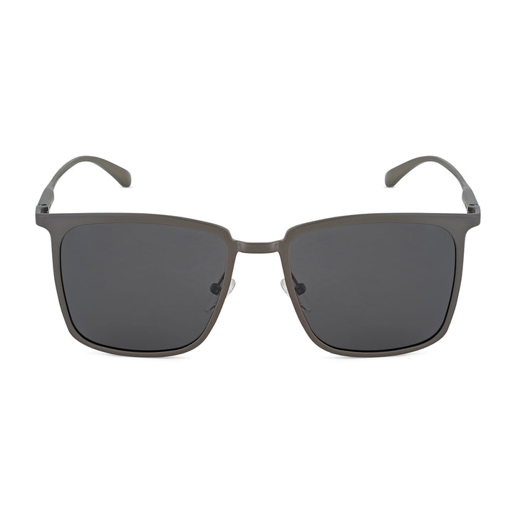 Sal Rectangle Dark Grey Frame Grey Sunglasses