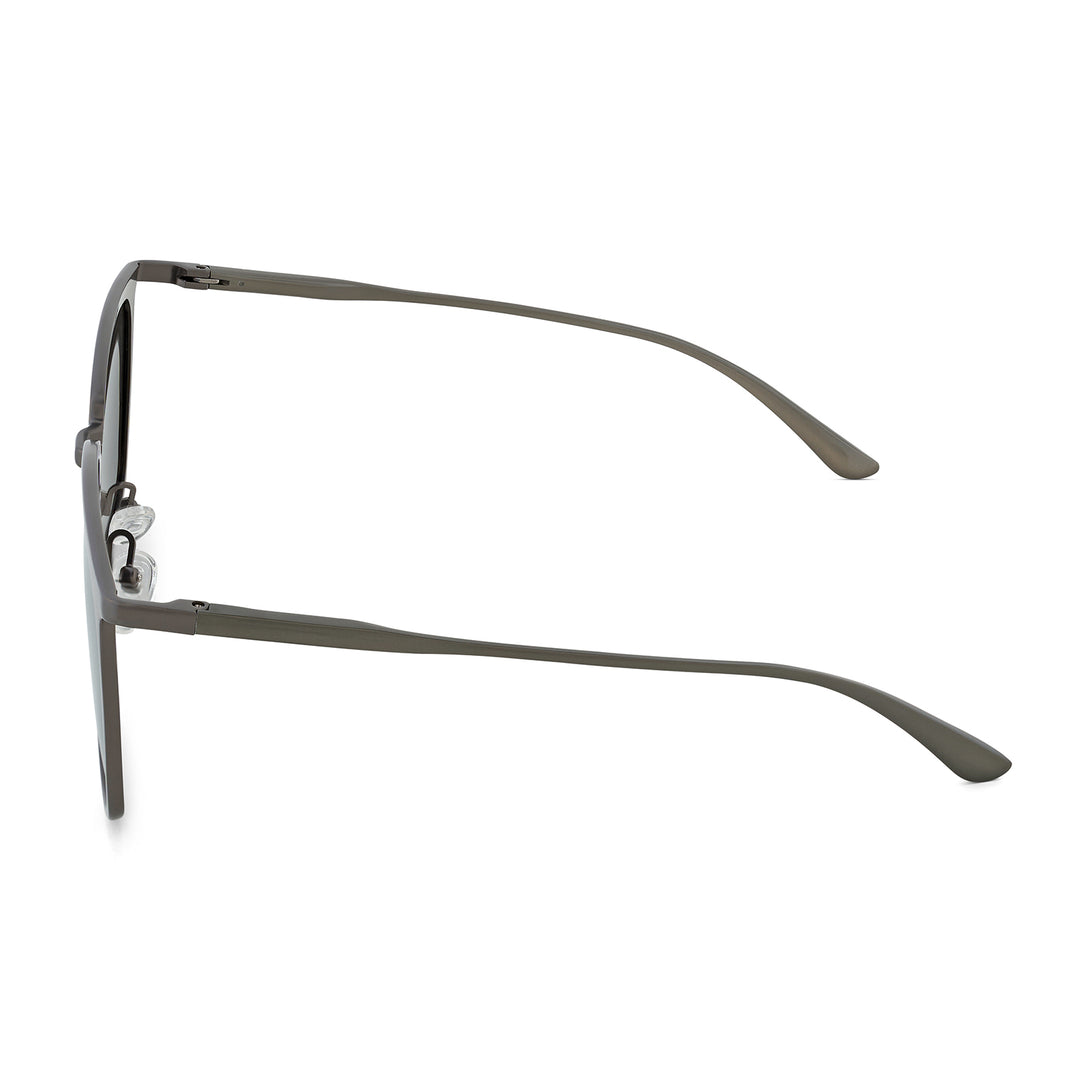 Sal Rectangle Dark Grey Frame Grey Sunglasses