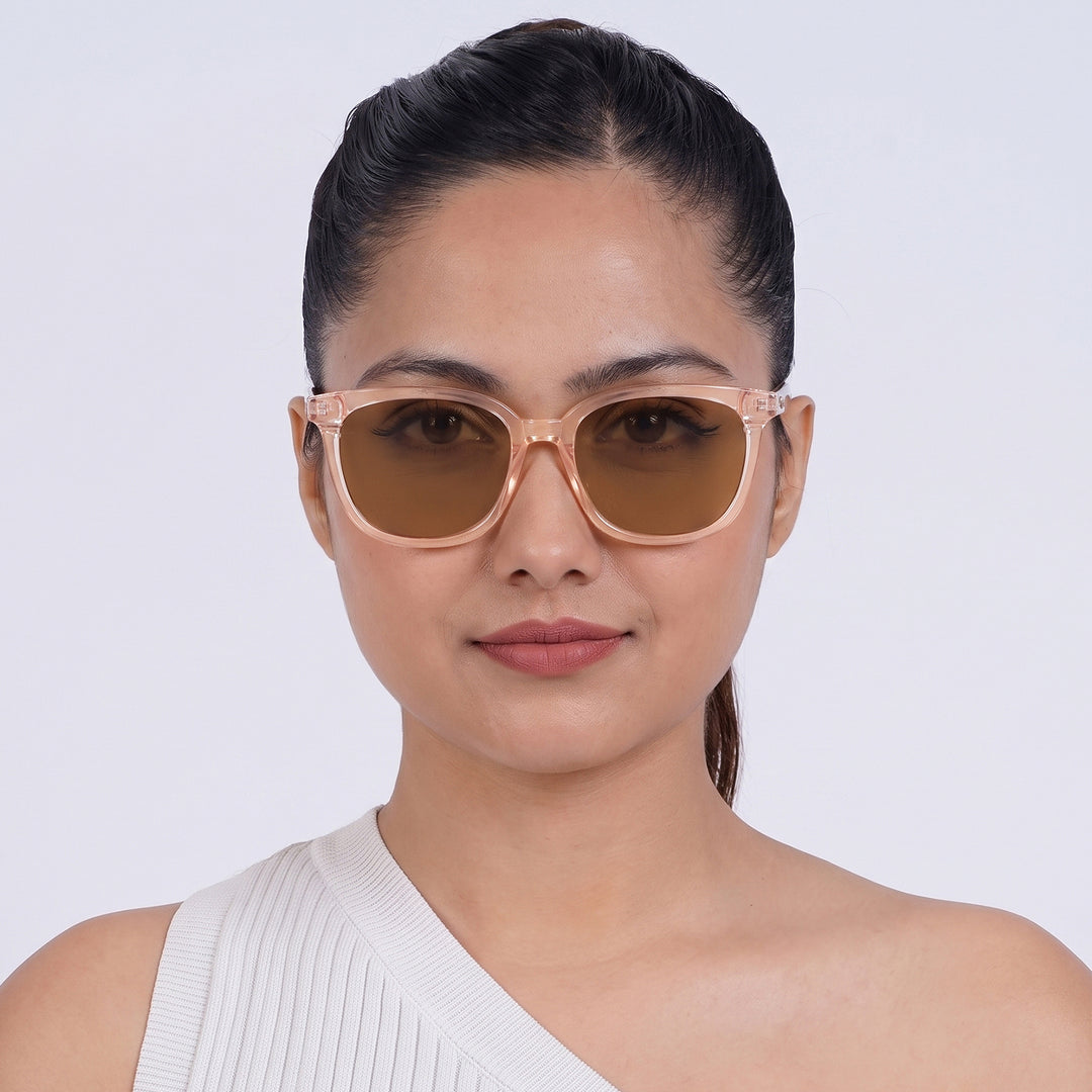 Rei Pink and Brown Wayfarer Sunglasses