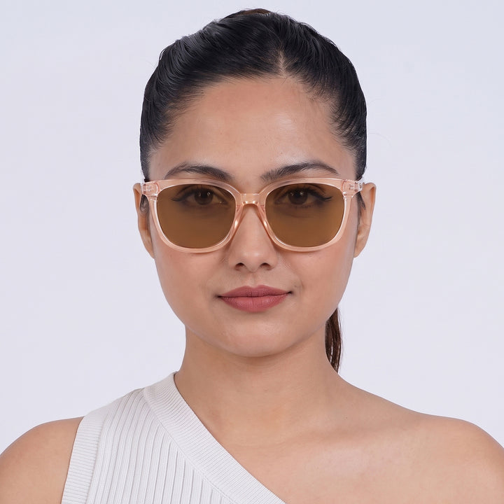 Rei Pink and Brown Wayfarer Sunglasses