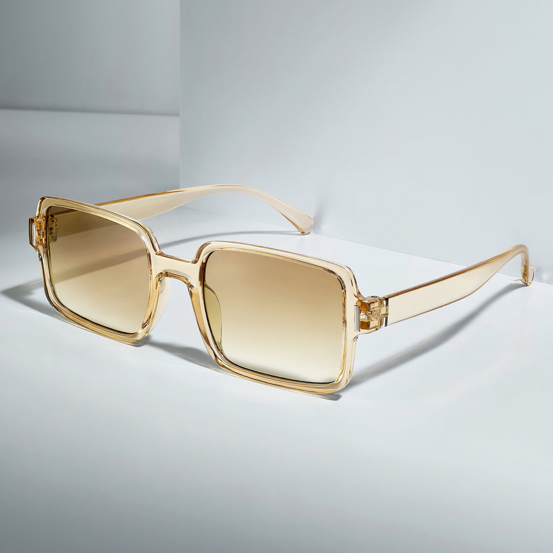 Mariana Champagne Rectangular Sunglasses