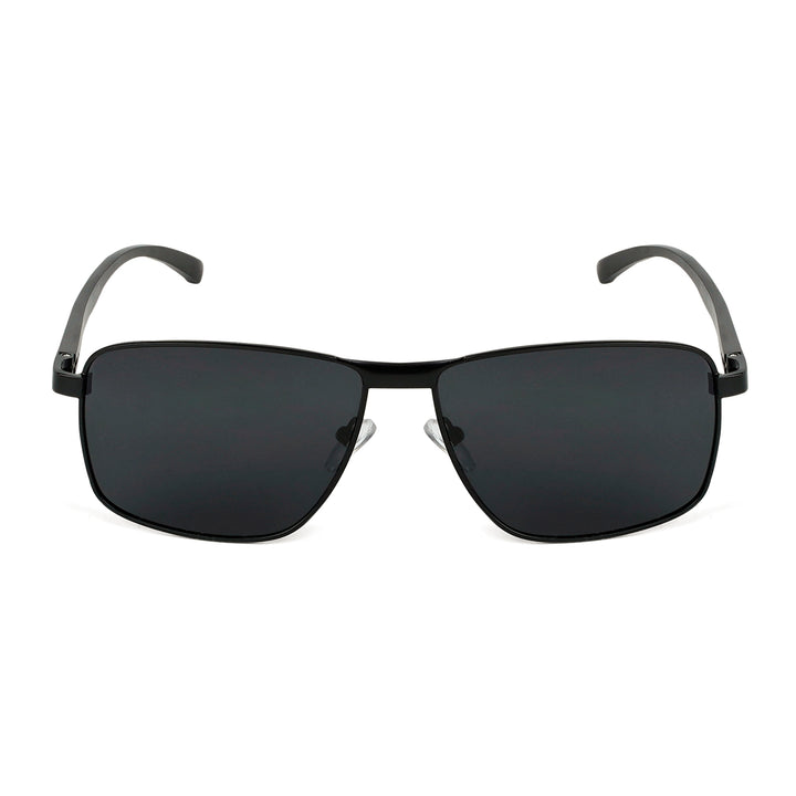 Valerio Rectangular Shield Black Sunglasses