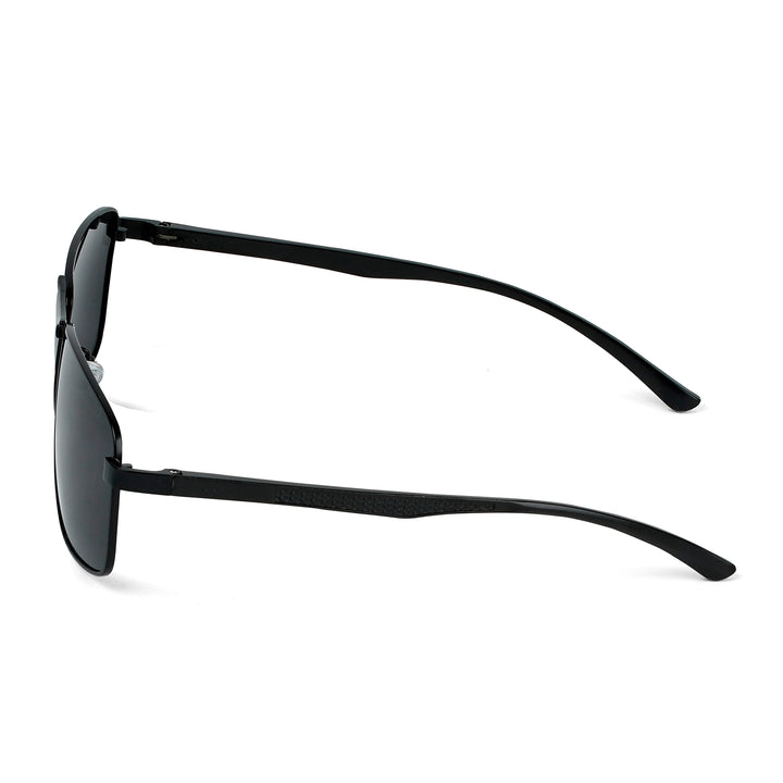 Valerio Rectangular Shield Black Sunglasses