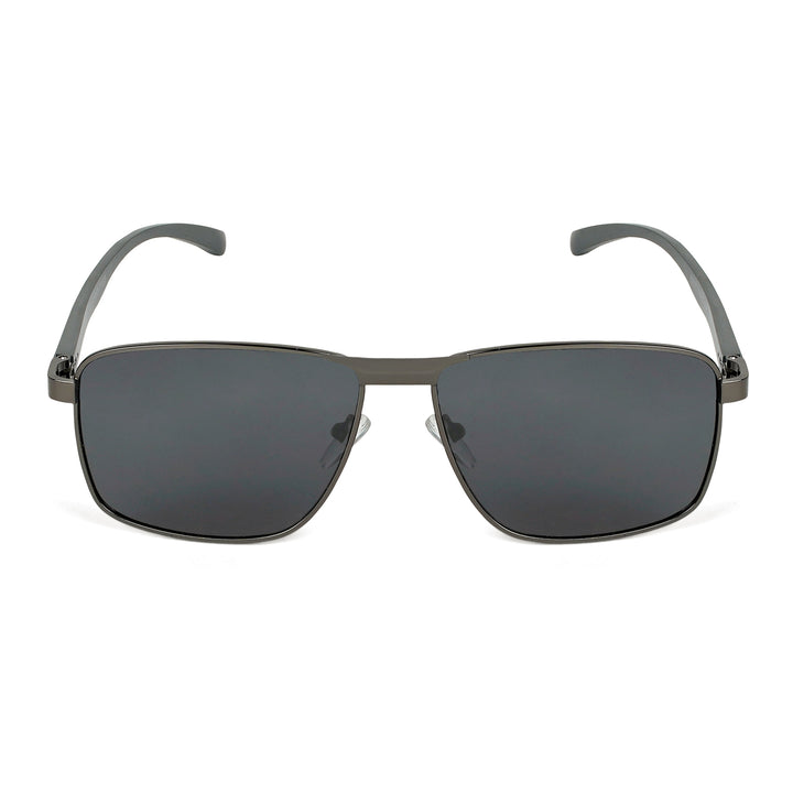 Valerio Rectangular Shield Grey Sunglasses