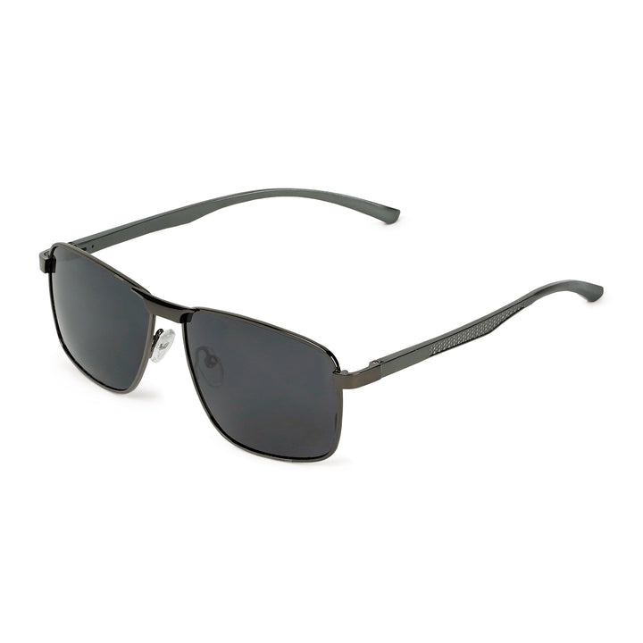 Valerio Rectangular Shield Grey Sunglasses