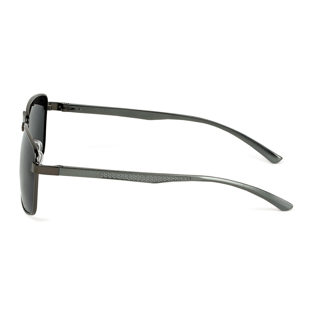 Valerio Rectangular Shield Grey Sunglasses