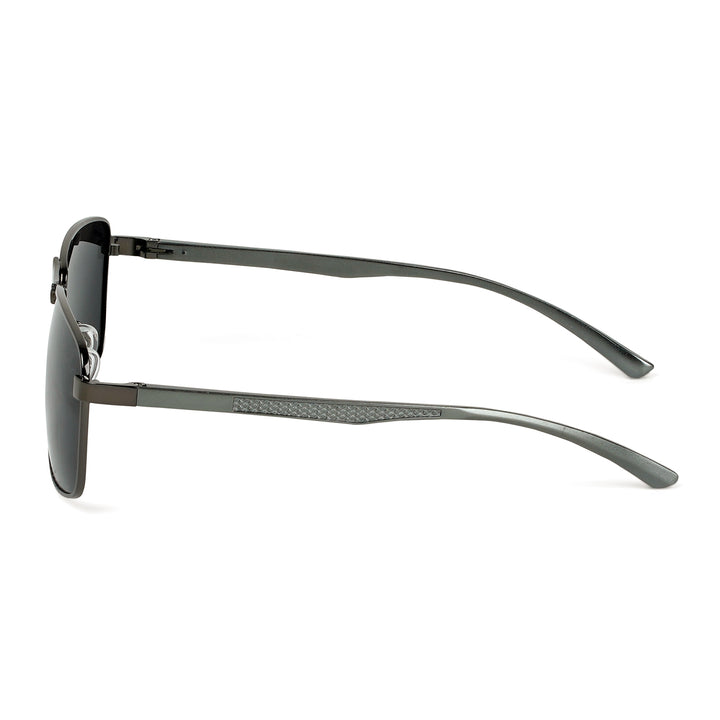 Valerio Rectangular Shield Grey Sunglasses