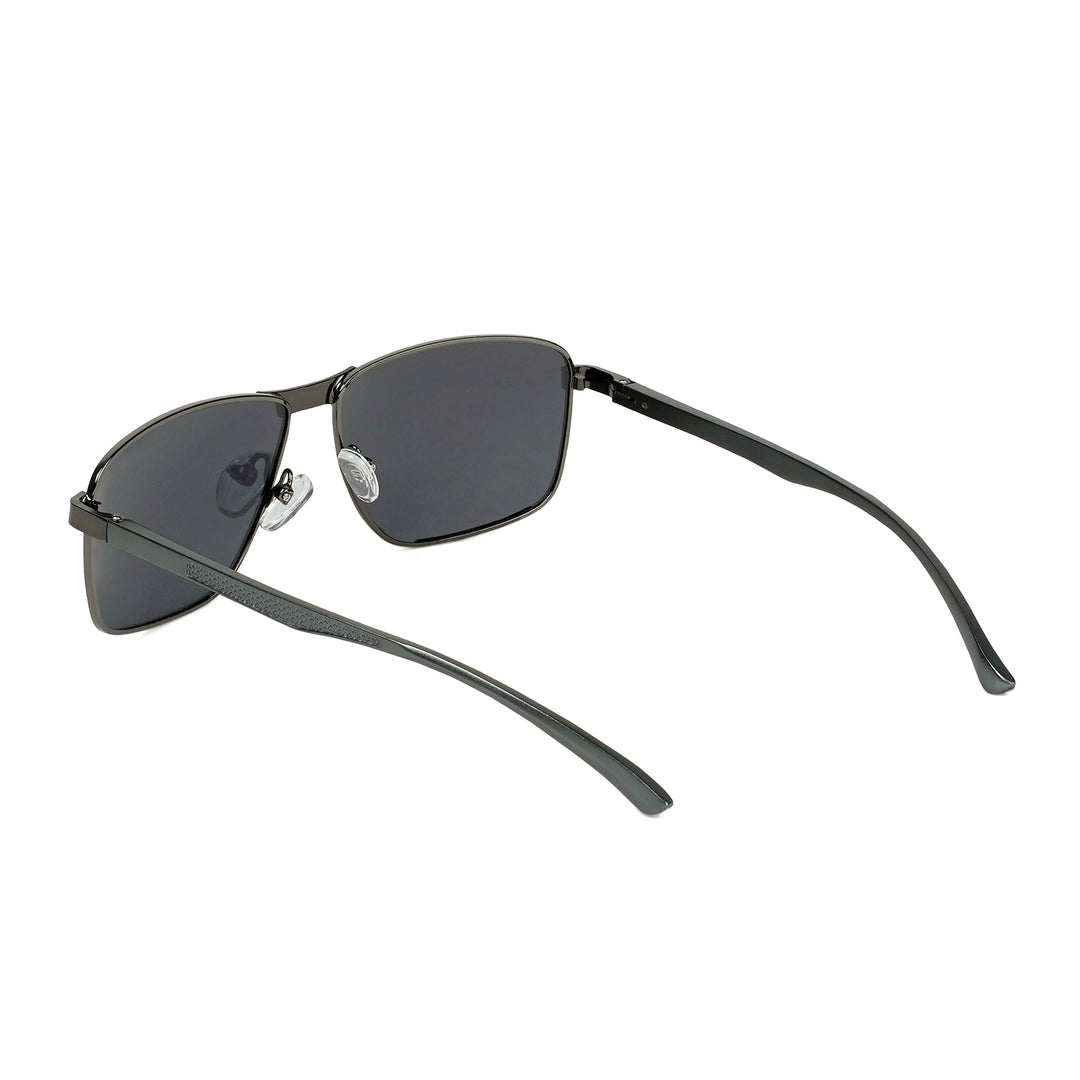Valerio Rectangular Shield Grey Sunglasses