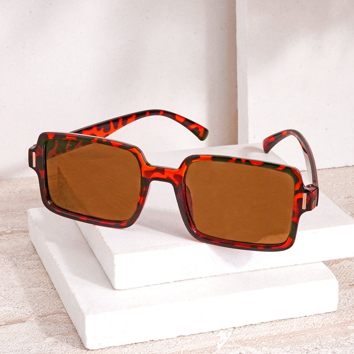 Mariana Brown Rectangular Sunglasses