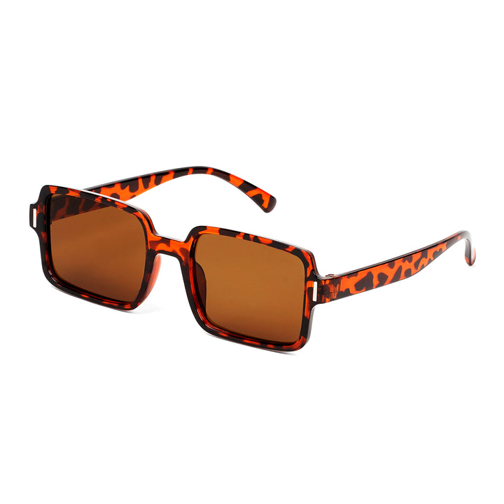Mariana Brown Rectangular Sunglasses