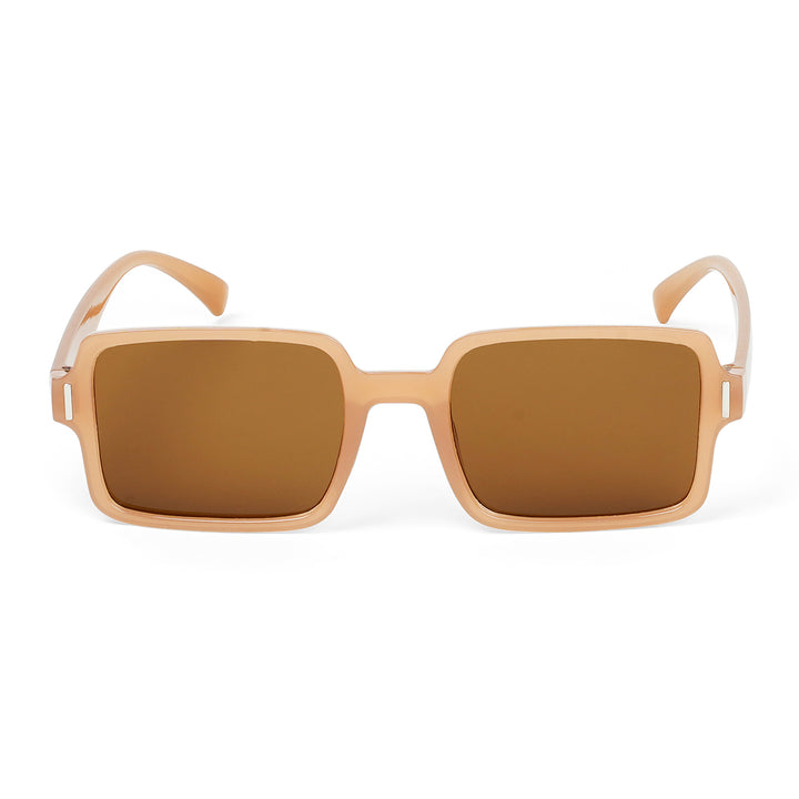 Mariana Brown & Beige Rectangular Sunglasses