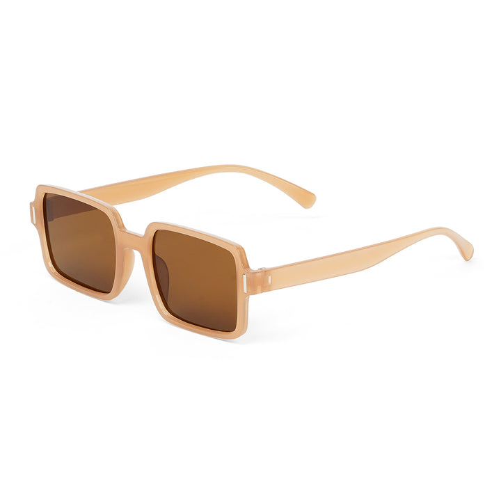 Mariana Brown & Beige Rectangular Sunglasses