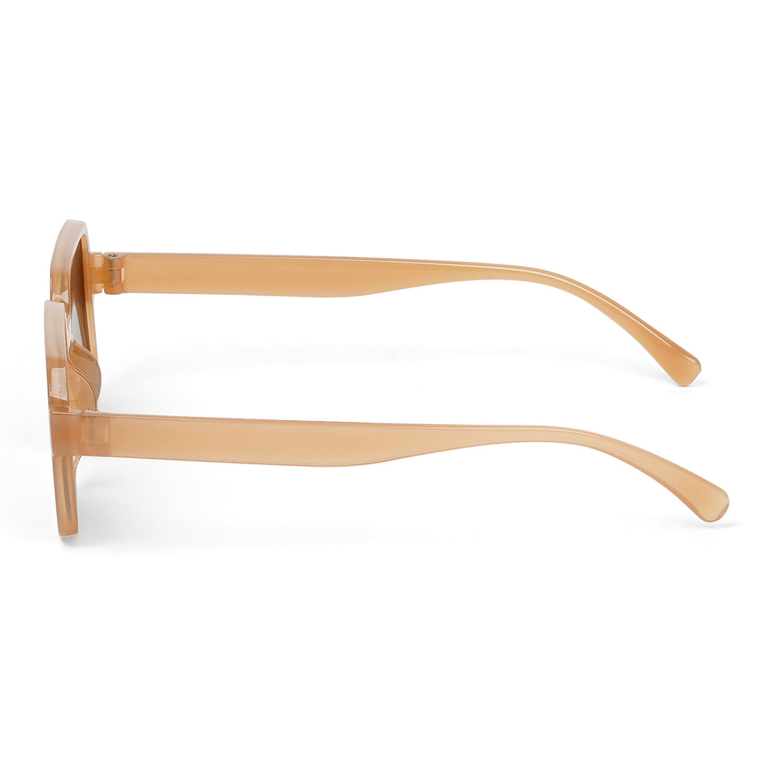 Mariana Brown & Beige Rectangular Sunglasses