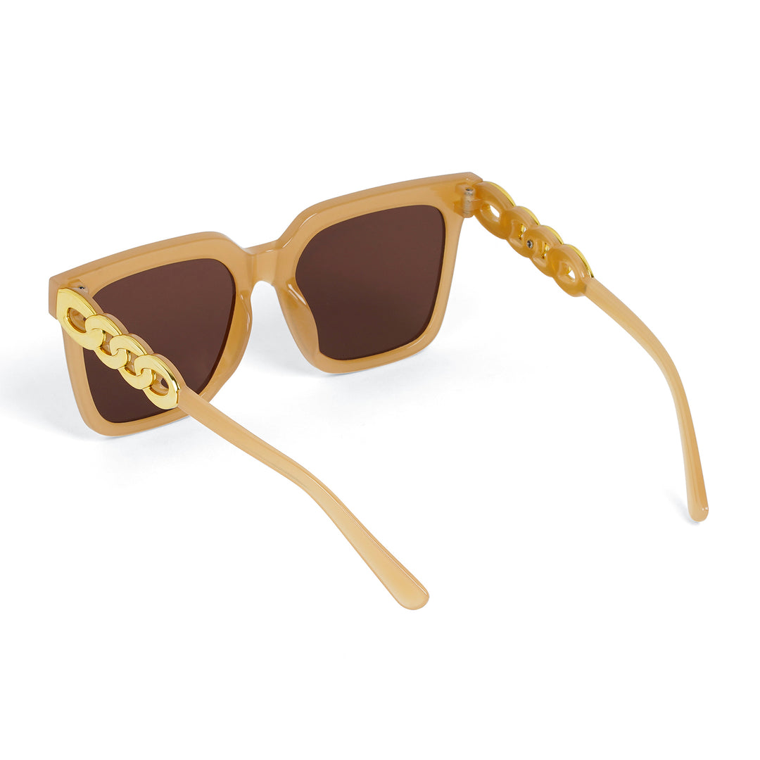 Henessy Brown Oversized Wayfarer