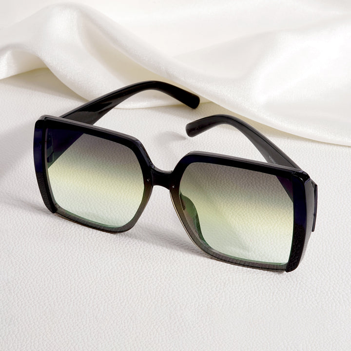 Rave Black & Yellow Oversized Sunglasses