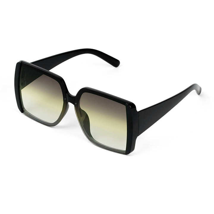 Rave Black & Yellow Oversized Sunglasses