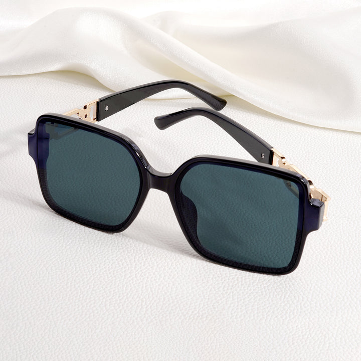 Tea Party Square Black Sunglasses