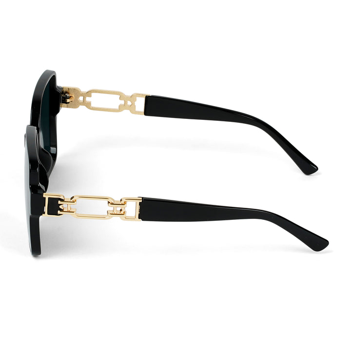 Tea Party Square Black Sunglasses