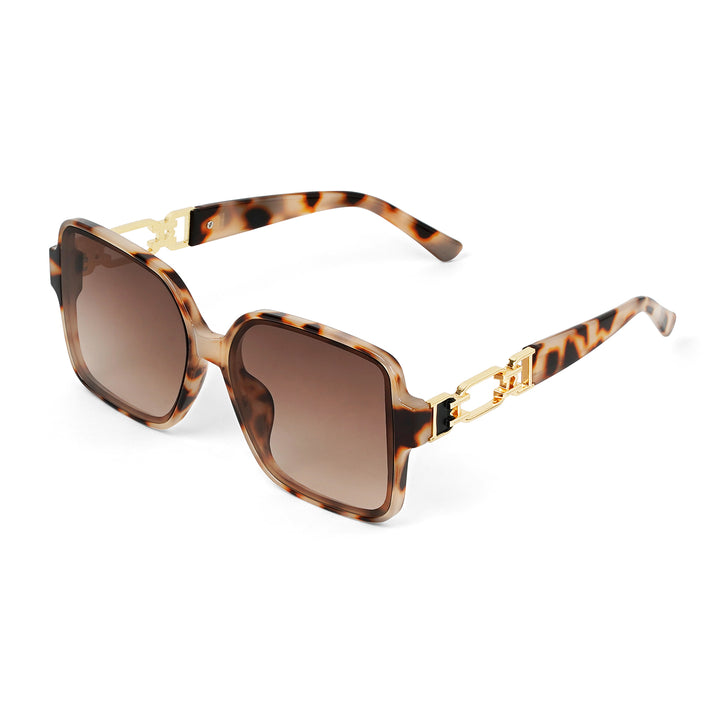 Tea Party Square Brown Sunglasses