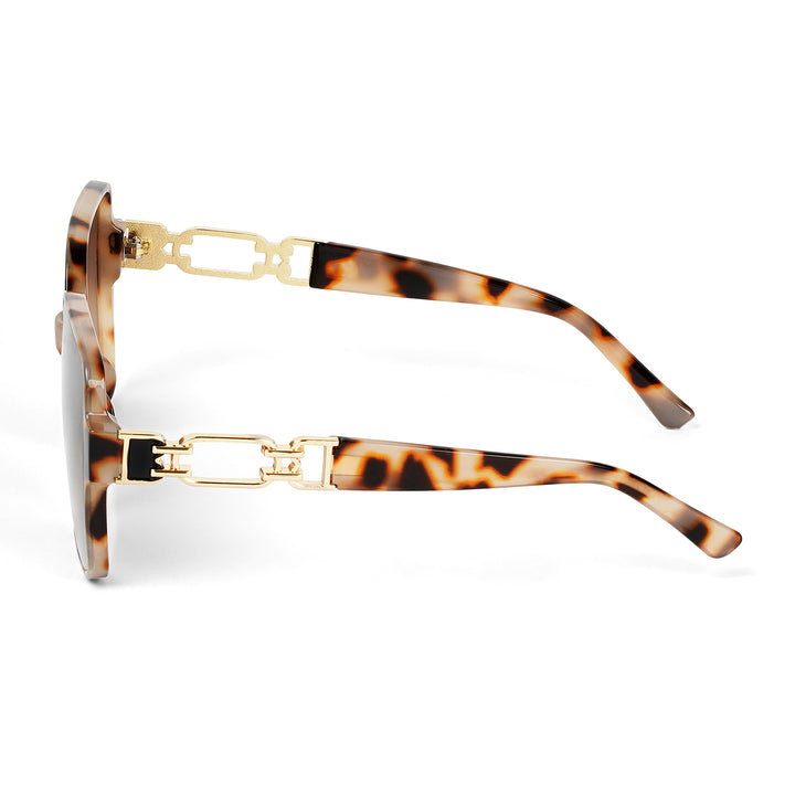 Tea Party Square Brown Sunglasses