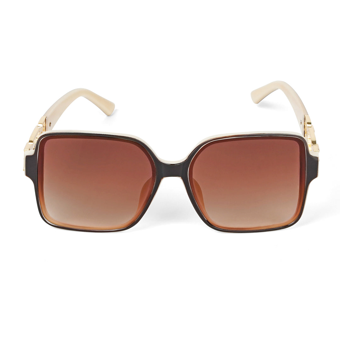 Tea Party Square Brown and Red  Sunglasses