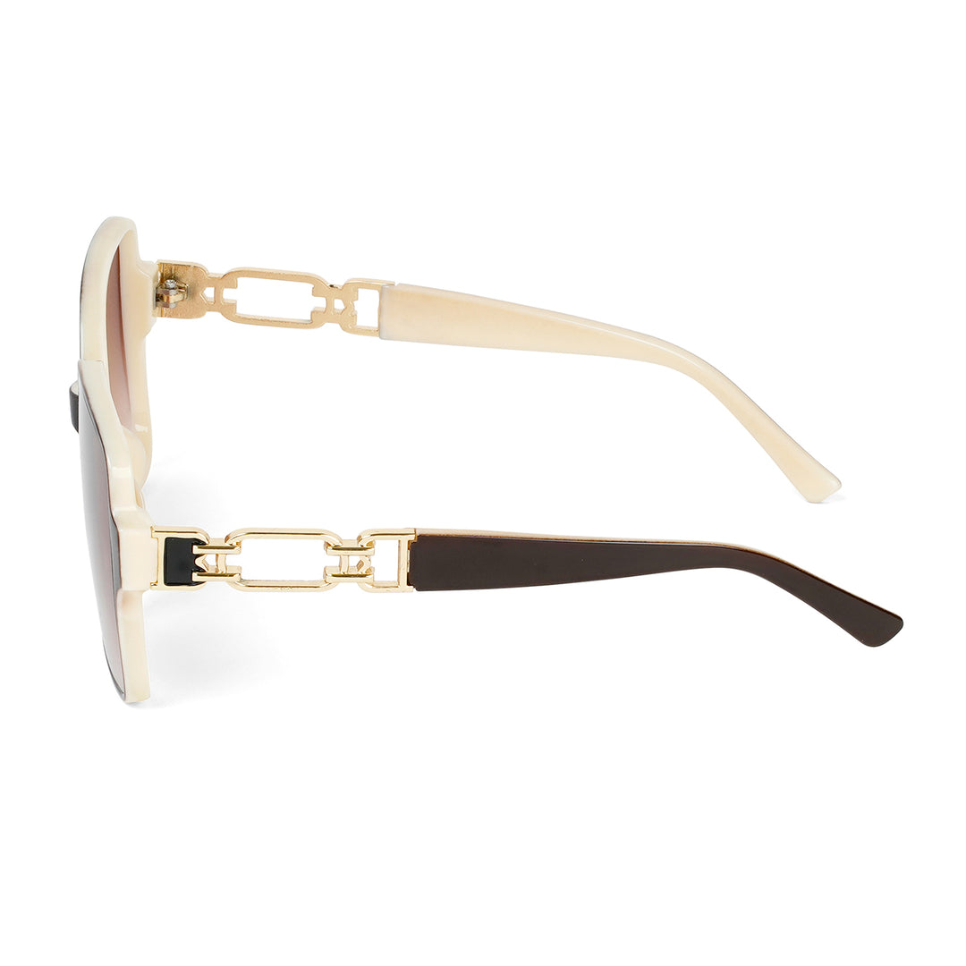 Tea Party Square Brown and Red  Sunglasses