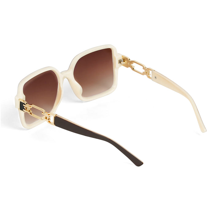Tea Party Square Brown and Red  Sunglasses