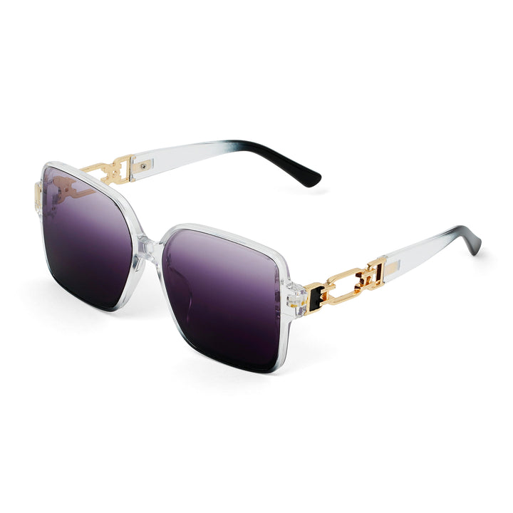 Tea Party Square Purple Sunglasses