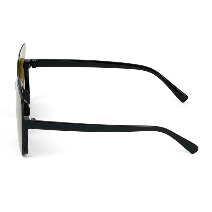 Breckie Rimless Green & Black Sunglasses