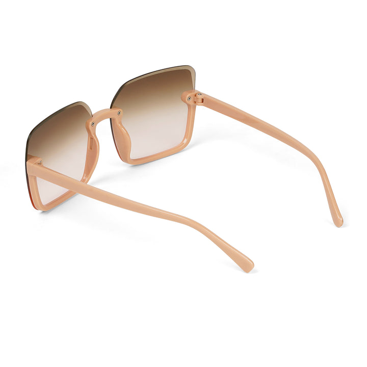 Breckie Rimless Brown Sunglasses