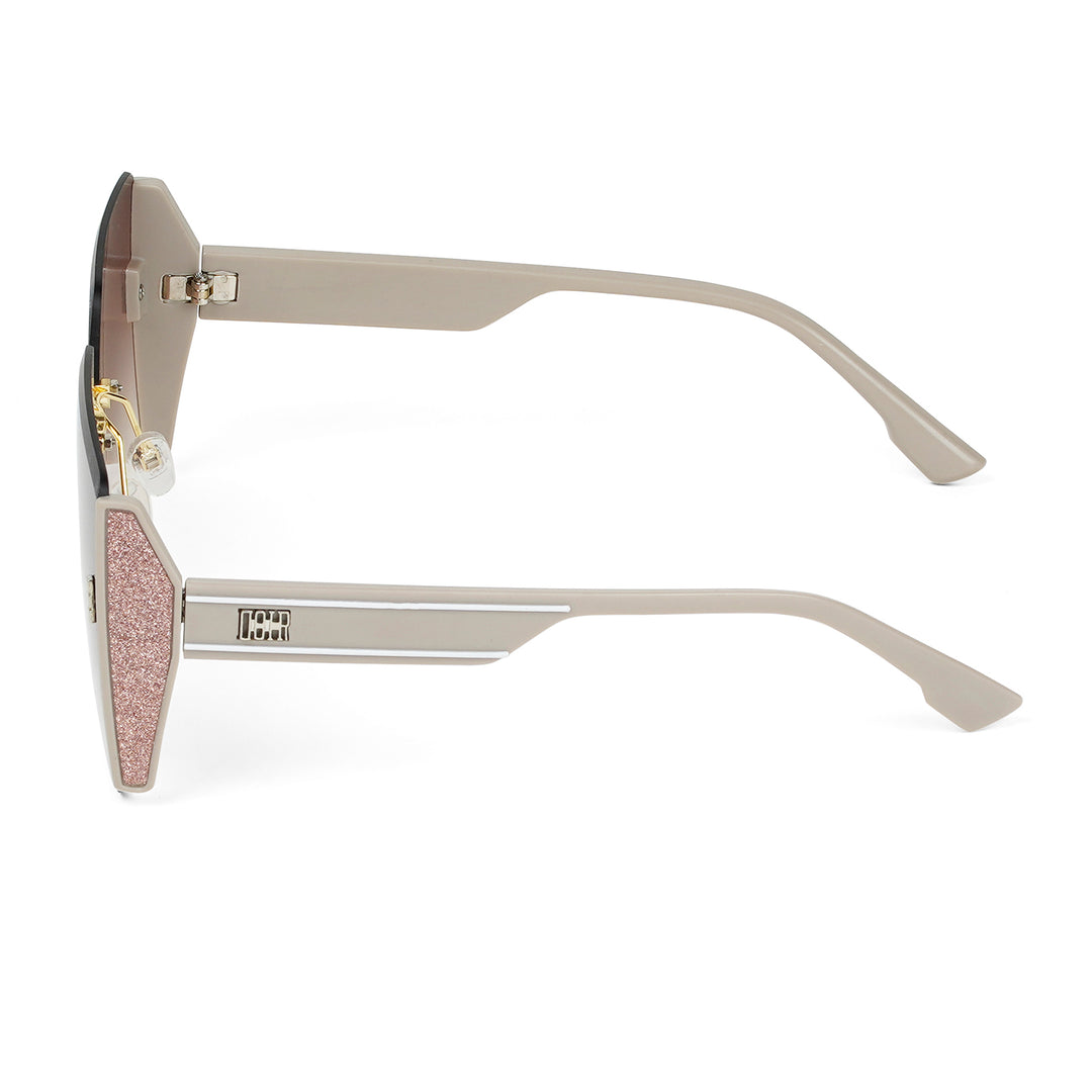 Casina Brown Rimless Sunglasses
