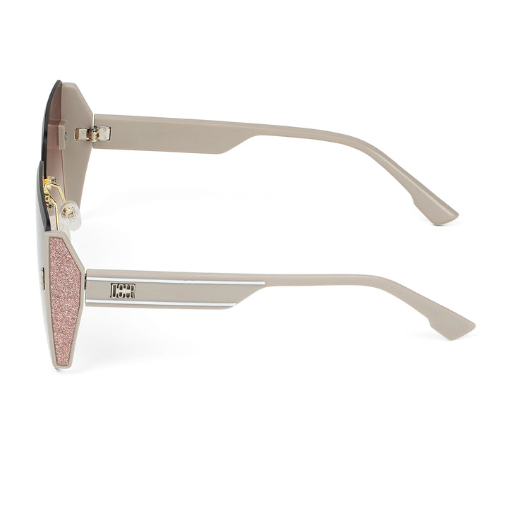 Casina Brown Rimless Sunglasses