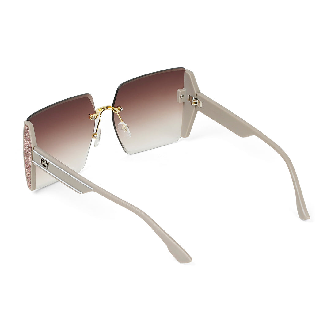 Casina Brown Rimless Sunglasses